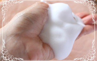 ジャムウハーバルソープの泡立て具合