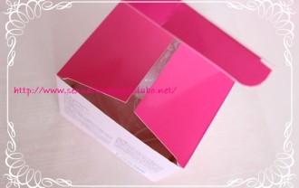 ピンクラブカップ　箱上面